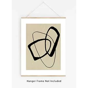 Abstract Boho Geometric Circles Wall Art Print 11x14