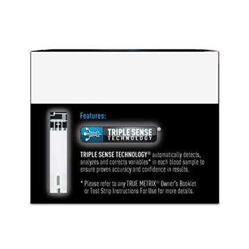 TRUE METRIX Blood Glucose Test Strips NFRS 100ct - Easy Testing with 0.5 Microliter Sample