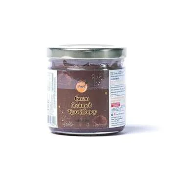 Pearl Honey Spreads - Organic Cacao Chocolate Flavored Creamed Raw Honey - Chemical Free, Soy Free & 100% Natural Raw Honey | 8.8 oz Jar
