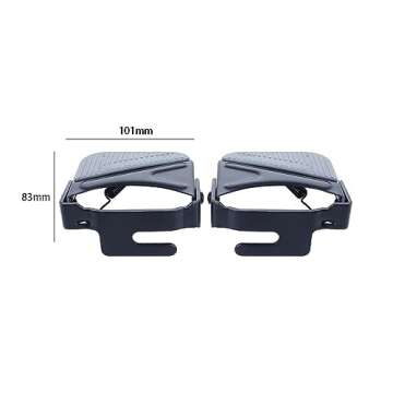 Leadigol 1 Pair Bike Rear Foot Pedal,Folding Foot Pedal Non-Slip Stand Footpeg Rear Seat Pedal Cycli...