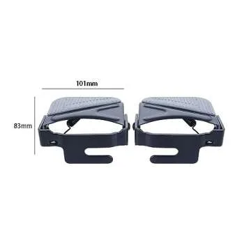 Leadigol 1 Pair Bike Rear Foot Pedal,Folding Foot Pedal Non-Slip Stand Footpeg Rear Seat Pedal Cycli...