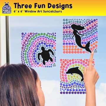 SUNGEMMERS Gem Window Art Suncatcher Kit for Kids 6-8 9 10 11 12 - Birthday Gifts for 7 Year Old Gir...