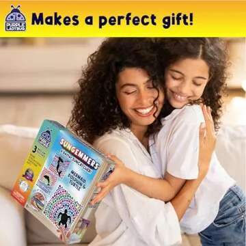 SUNGEMMERS Gem Window Art Suncatcher Kit for Kids 6-8 9 10 11 12 - Birthday Gifts for 7 Year Old Girl, Fun Diamond Art Easter Mermaid Gifts for Girls - Arts & Crafts for Kids, Toys for Ages 5-7