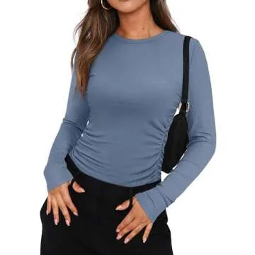 WIHOLL Women's Stylish Long Sleeve Tops for Fall Fashion