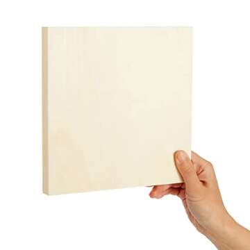 Juvale Unfinished Wood Canvas for Arts and Crafts, Framed Flat Cradle Panel Boards for Painting Supplies (8x8) - 6 Pack