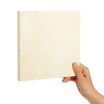 Juvale Unfinished Wood Canvas for Arts and Crafts, Framed Flat Cradle Panel Boards for Painting Supplies (8x8) - 6 Pack