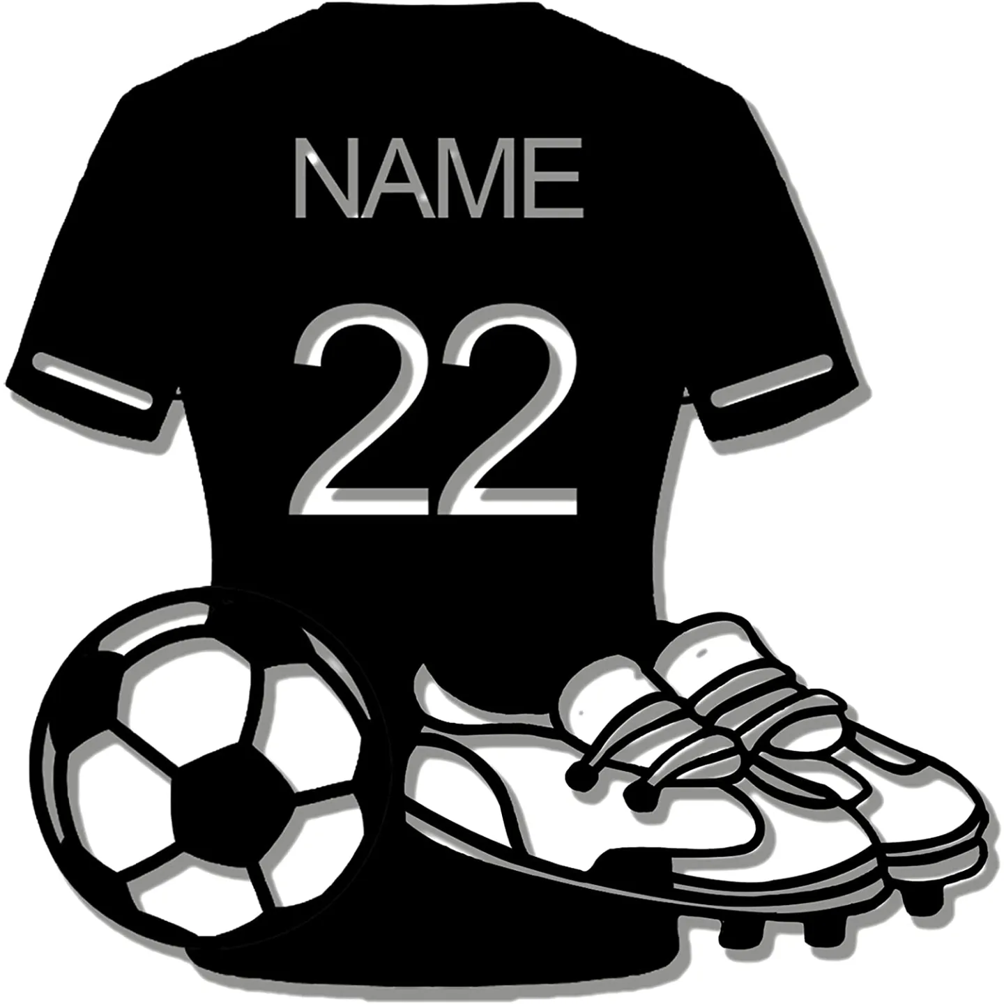 Custom Soccer LED Sign with Remote Control - Unique Decor