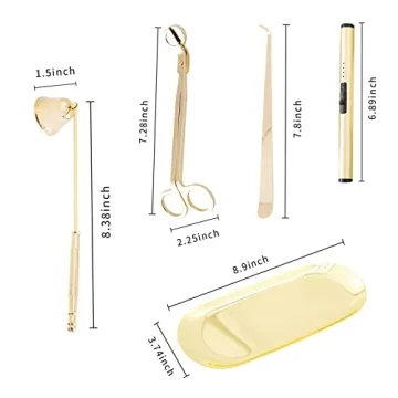 Elegant 5 in 1 Candle Accessory Set for Candle Lovers