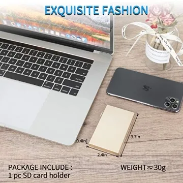 Stylish SD Card Holder in Durable Aluminum for 6 Cards