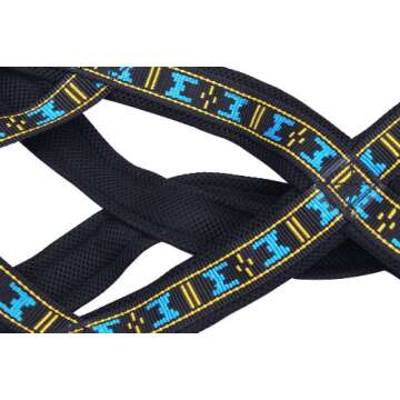 Weight Pulling Sledding Dog Harness X-Back Style Black Medium, 19.5" Neck Circumference