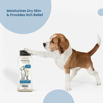 Wahl USA Whitening Shampoo White Pear scent for Pets – Whitening & Animal Odor Control with Silky ...