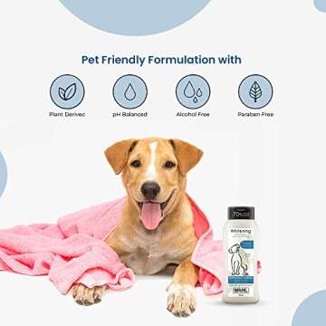 Wahl USA Whitening Shampoo White Pear scent for Pets – Whitening & Animal Odor Control with Silky Smooth Results for Grooming Dirty Dogs – 24 oz - Model 820001A