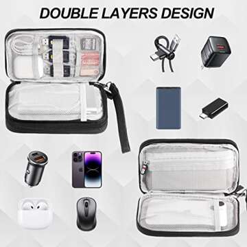 Electronics Organizer Travel Case, Travel Accessories Essentials for Men Women, Cord Organizer Trave...