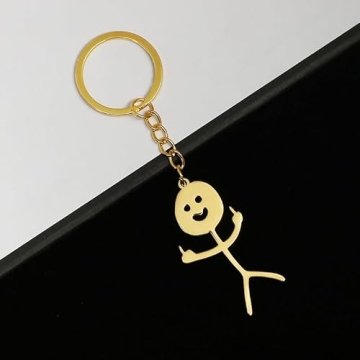 Doodle Middle Finger Keychain for Long-Distance Friendship