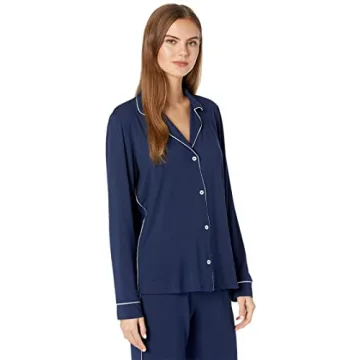 Eberjey Gisele Tuxedo Pajama Set | Soft Modal Jersey Sleepwear