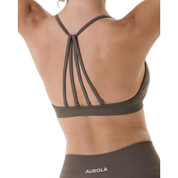 AUROLA Seamless Mercury Workout Sports Bras for Women Athletic Removable Adjustable Backless Minimal...