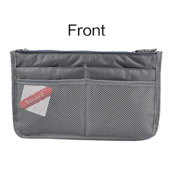 Vercord Purse Handbag Organizer with 13 Pockets Grey Large