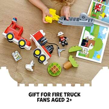 LEGO DUPLO Fire Truck Toy Set for Toddlers 2-5 - 21 Pieces