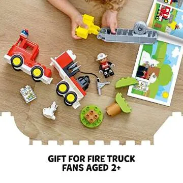 LEGO DUPLO Fire Truck Toy Set for Toddlers 2-5 - 21 Pieces