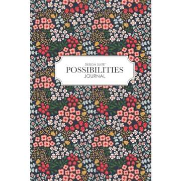 Navy Blooms Design Suite Possibilities Notebook: 114-page Bucket List and Inspirational Notebook