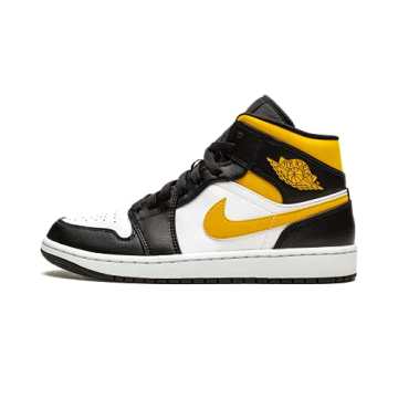 Shop Jordan 1 Mid Men’s Sneakers Pollen Yellow/Black Size 13