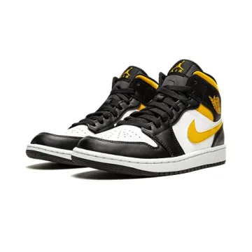 Shop Jordan 1 Mid Men’s Sneakers Pollen Yellow/Black Size 13