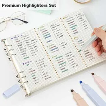Highlighters, Pastel Highlighter Assorted Colors, Chisel Tip, Cute Things Bible Study Supplies, Aesthetic Highlighters for College Students Teen Girls Women Journal Notes Preppy School Office Stuff