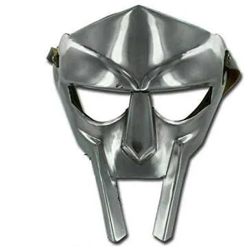 New Gladiator Face Mask Helm Hand Forged SCA LARP Helmet Roman Armor Mf Doom Silver