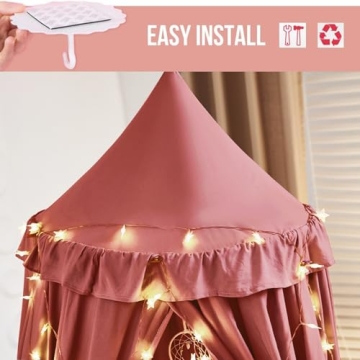 Kertnic Kids Bed Canopy - Dreamy Decoration for Imaginative Play