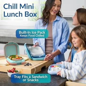 Bentgo Chill Mini Leak-Proof Lunch Box – Built-In Ice Pack Keeps Food Cold, 2.7-Cup Capacity for S...