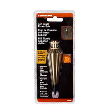 Swanson Tool Co PB008B 8 Oz Brass Plumb Bob - Durable Tool
