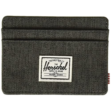 Herschel Charlie RFID Card Case Wallet in Black Crosshatch - One Size US