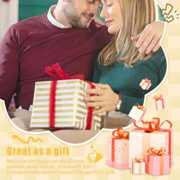 IMZAY 54 Pcs Crochet Hooks Set, Crochet Needles Set with Purple Storage Case, Ergonomic Knitting Needles Blunt Needles Stitch Marker DIY Hand Knitting Craft Art Tools for Beginners