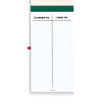 ban.do Good Intentions Goal and Habit Tracker Notepad, List Pad Includes 80 Perforated Sheets, Ink Pen Loop, and Elastic Band Closure, Progress Not Perfection