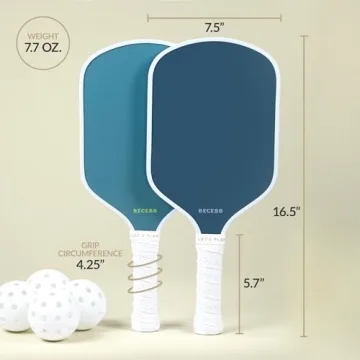 Recess Pickleball Starter Set for Beginners - 2 Paddles & 4 Balls