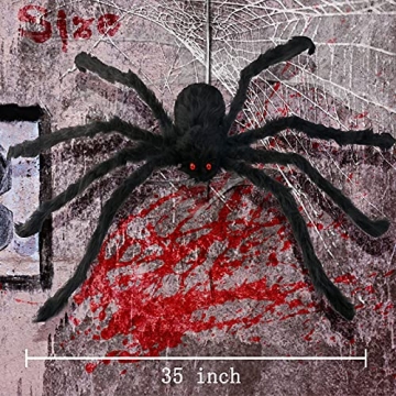 Innens 35-inch Giant Scary Spider for Spooky Halloween Decor