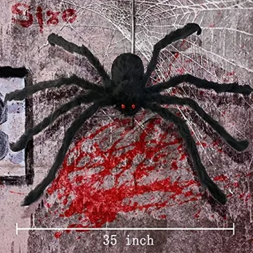 Innens 35-inch Giant Scary Spider for Spooky Halloween Decor