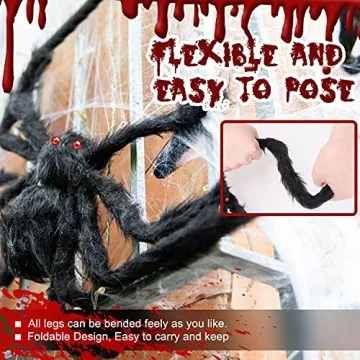 Innens 35-inch Giant Scary Spider for Spooky Halloween Decor