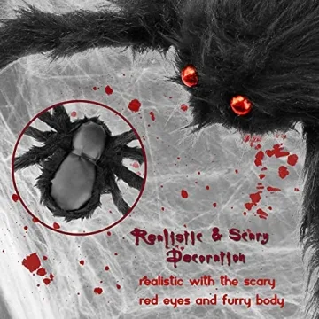 Innens 35-inch Giant Scary Spider for Spooky Halloween Decor