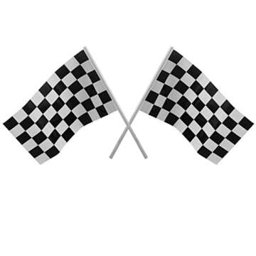 24 Mini Traffic Cones and Checkered Flags for Kids