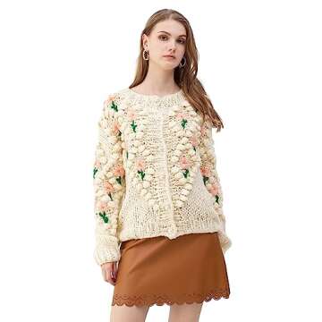 Stylish CHICWISH Chunky Hand Knit Cardigan for Women