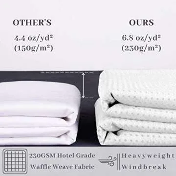Ecoehoe Hotel Grade Waffle Weave Fabric Hook Free Shower Curtain with Magnets Snap-in Liner - Heavy Duty Bath Curtain with See Through Top Machine Washable 71" W * 79“ L White