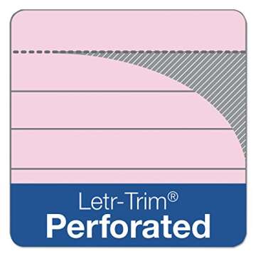 TOPS Prism Writing Pads, 8-1/2" x 11-3/4", Legal Rule, Pink, Perforated, 50 Sheets, 12 Pack (63150)