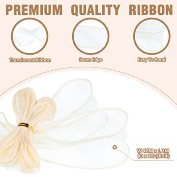 BBTO 16 Pcs Clear Plastic Gift Bags with Handle Transparent Reusable PVC Bags with Fishtail Ribbon for Bridal Party Baby Shower Wedding Shopping, 7.87 x 3.94 x 7.09''(Beige)