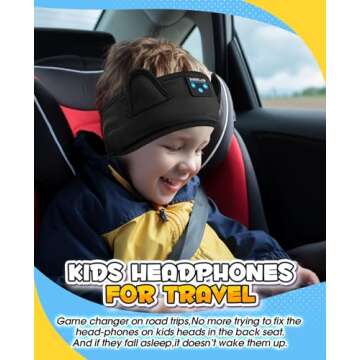 Boodlab Kids Headphones Headband Toddler, Baby Headphones for ipad, Bluetooth Toddler Headphones wit...