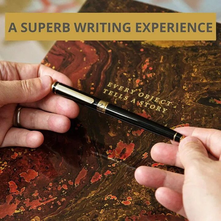 Scriveiner Black Lacquer Rollerball Pen - Luxury Writing