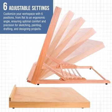 Adjustable Beechwood Art Drawing Board - 25-5/8 x 19