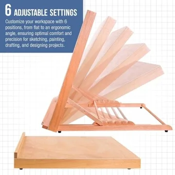 Adjustable Beechwood Art Drawing Board - 25-5/8 x 19