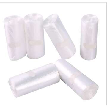 180 Counts Strong Trash Bags - 1.2-1.6 Gal Garbage Bags for Small Trash can/Trash Can Liners for Bedroom Home Kitchen Office, fit 5 Liter or less Trash Can (Clear)