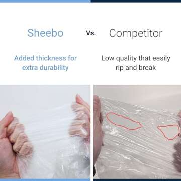 180 Counts Strong Trash Bags - 1.2-1.6 Gal Garbage Bags for Small Trash can/Trash Can Liners for Bedroom Home Kitchen Office, fit 5 Liter or less Trash Can (Clear)